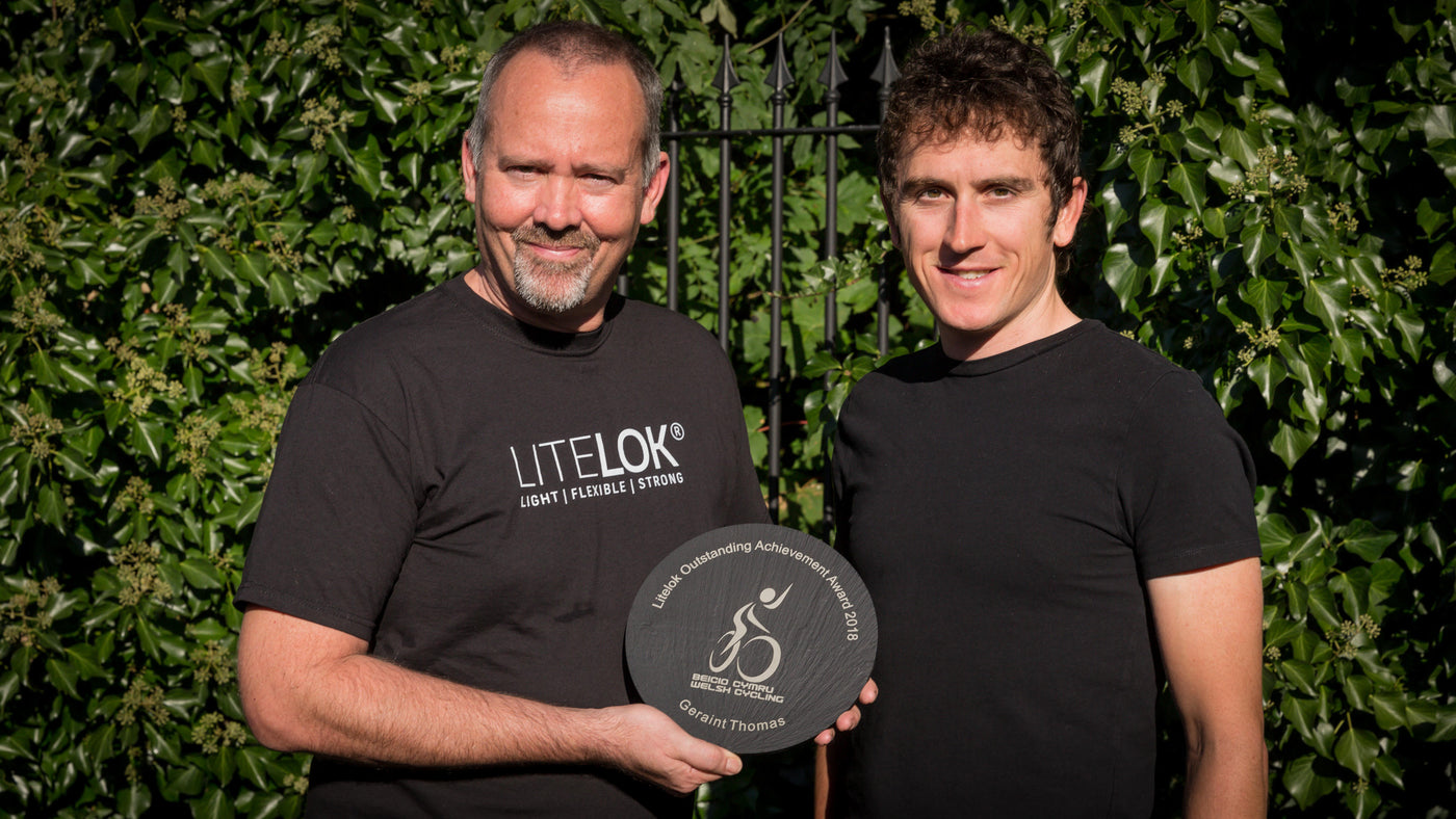 We meet Geraint Thomas, Tour de France winner 2018, to present him with the Litelok Outstanding Achievement Award at the Welsh Cycling Awards